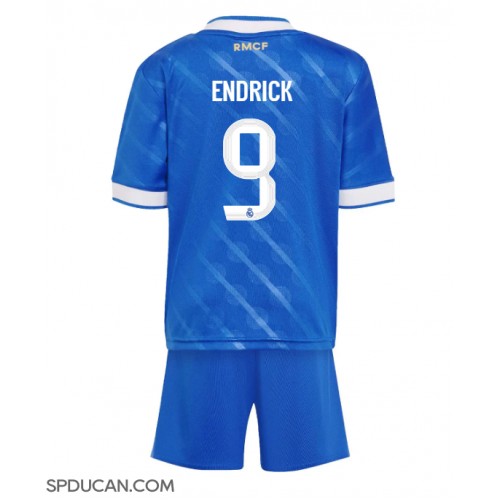 Dječji Nogometni Dres Real Madrid Endrick #9 Rezervni 2025-26 Kratak Rukav (+ Kratke hlače)